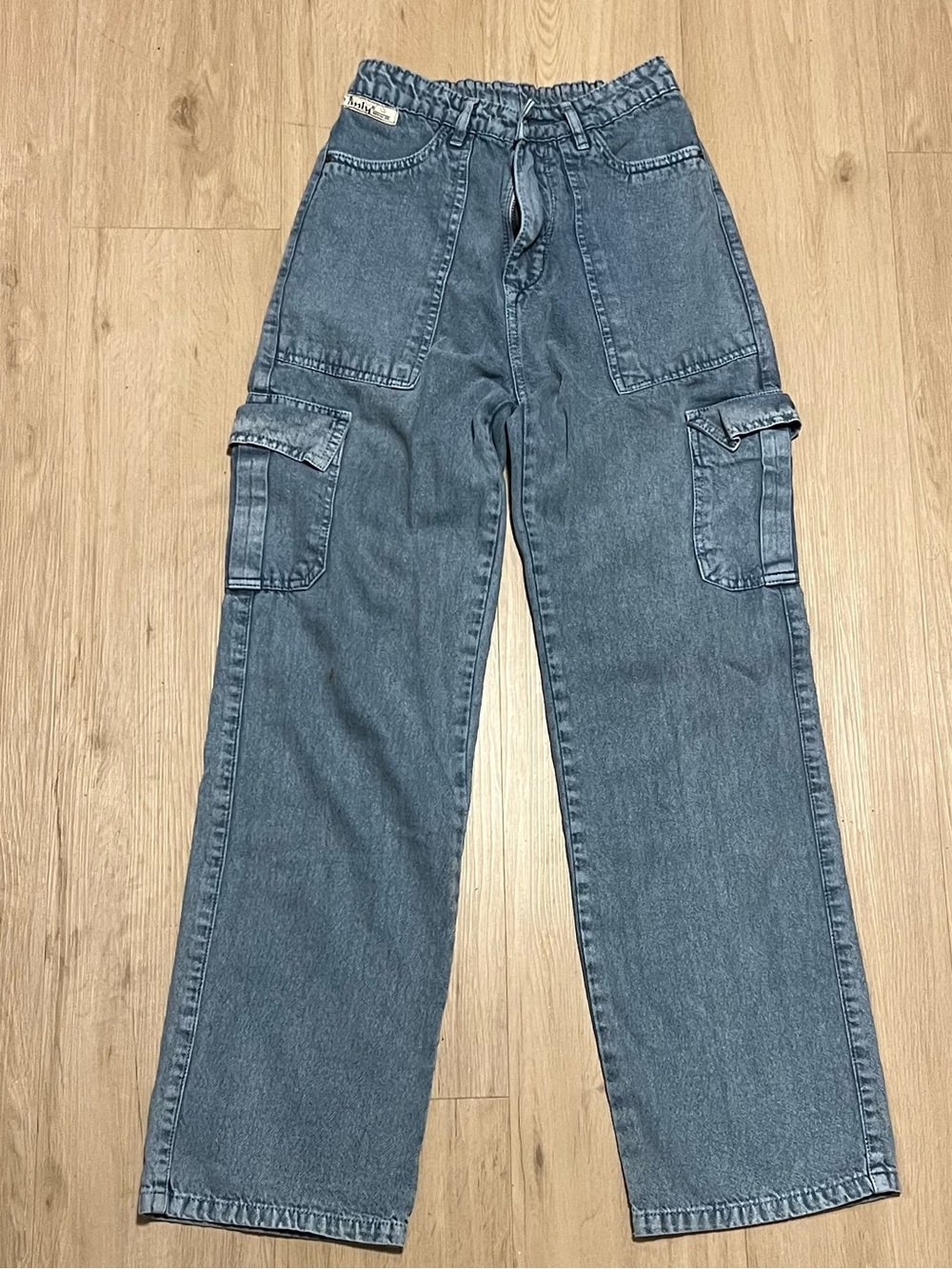 Women's Blue Cargo Denim Jeans